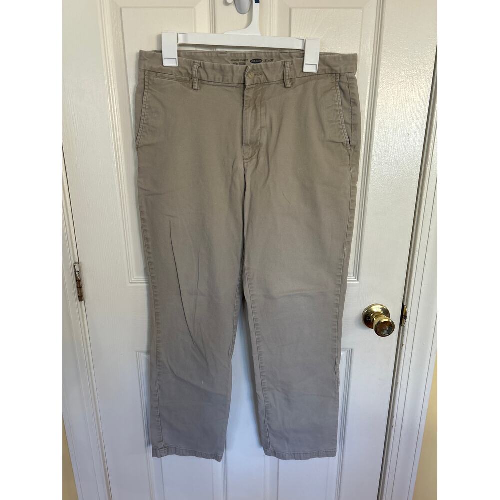 OLD NAVY ULTIMATE STRAIGHT PANTS KHAKIS Mens Size‎ 33x32